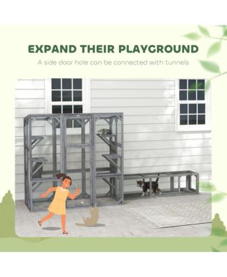 Catio Outdoor Cat Enclosure for 1-3 Cats, 59" x 28" x 60",