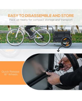Bike Trailer Wagon with Removable Storage Box, No Bottom