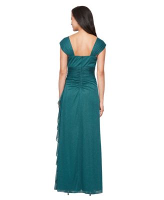 Women's Long Sleeveless Glitter Mesh Dress