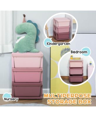 22.25" 3 Tier Kids Storage Unit Dresser Tower,