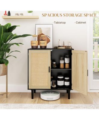 Bohemian Sideboard with 2 Rat Doors and Shelves,