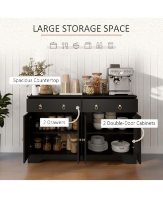 Kitchen Storage Sideboard, Buffet Cabinet with Barn Doors,