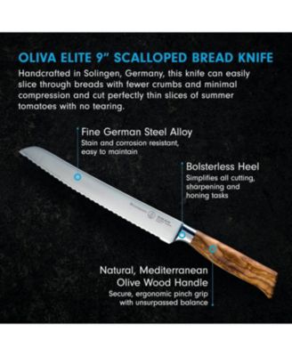 Oliva Elite Scalloped Bread Knife / 9"