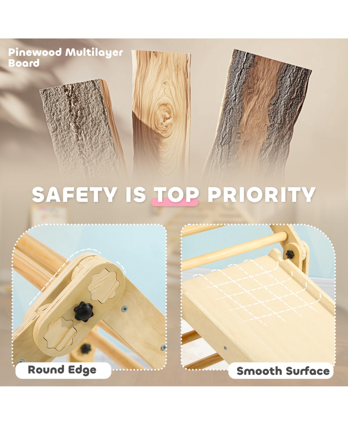 Qaba 4 in 1 Indoor Toddler Climbing Toys for 18-48 Months