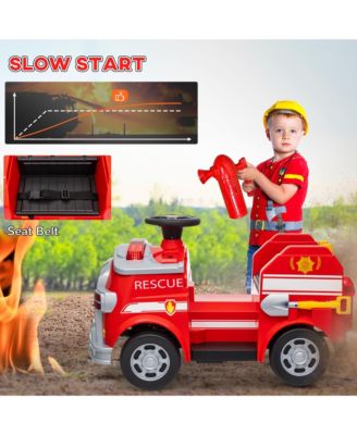 12V Ride on Fire Truck w/ Siren, Flashing Lights