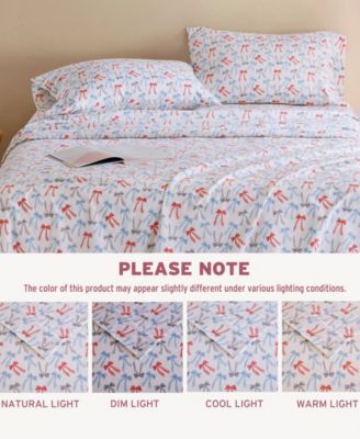 Intelligent Design Novelty Printed Flannel 4-Pc. Sheet Set, Full