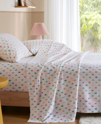 Novelty Printed Flannel 4-Pc. Sheet Set, Queen