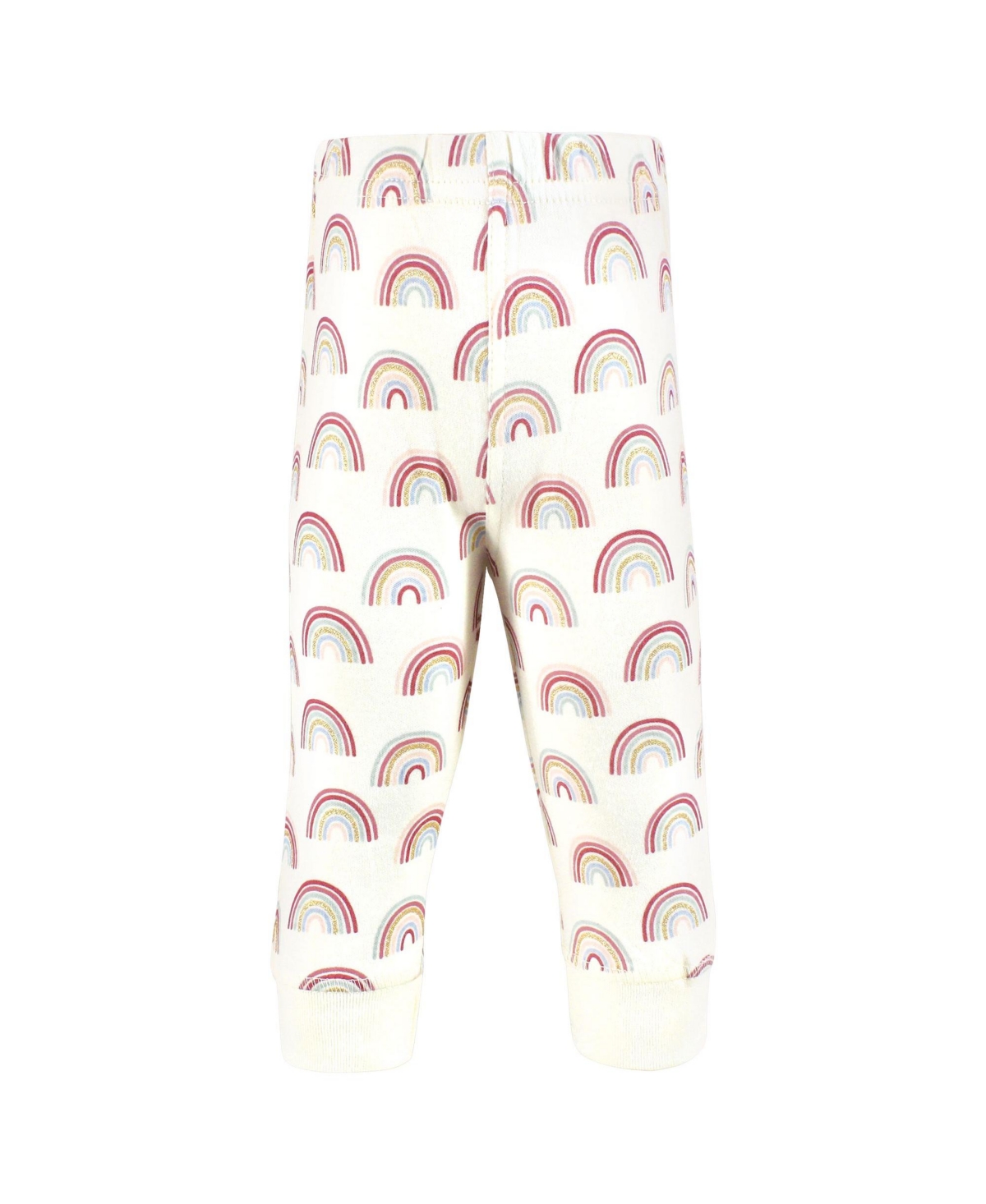 Hudson Baby Baby Girls Hudson Cotton Pants and Leggings, Soft Rainbow, 9-12 Months