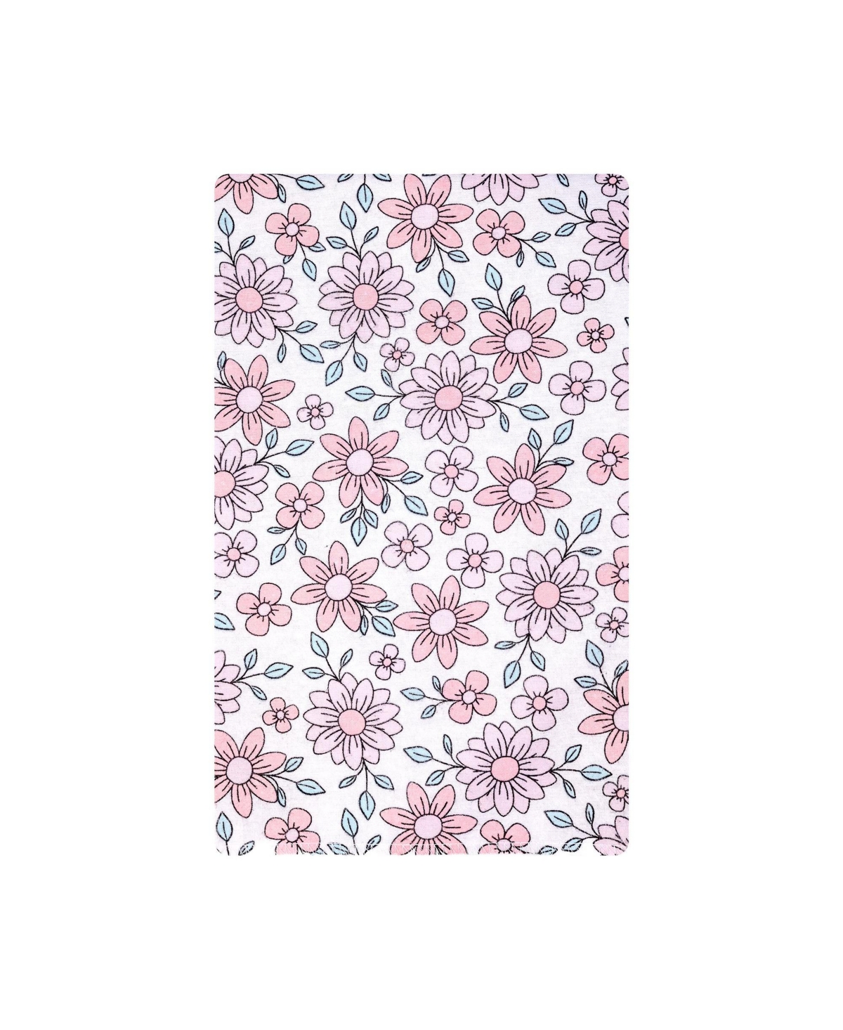 Hudson Baby Infant Girls Cotton Flannel Burp Cloths 12-Pack Bundle, Pink Mint Floral, One Size