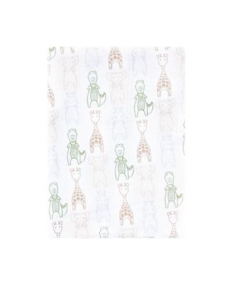 Cotton Flannel Burp Cloths 12-Pack Bundle, Modern Safari Friends