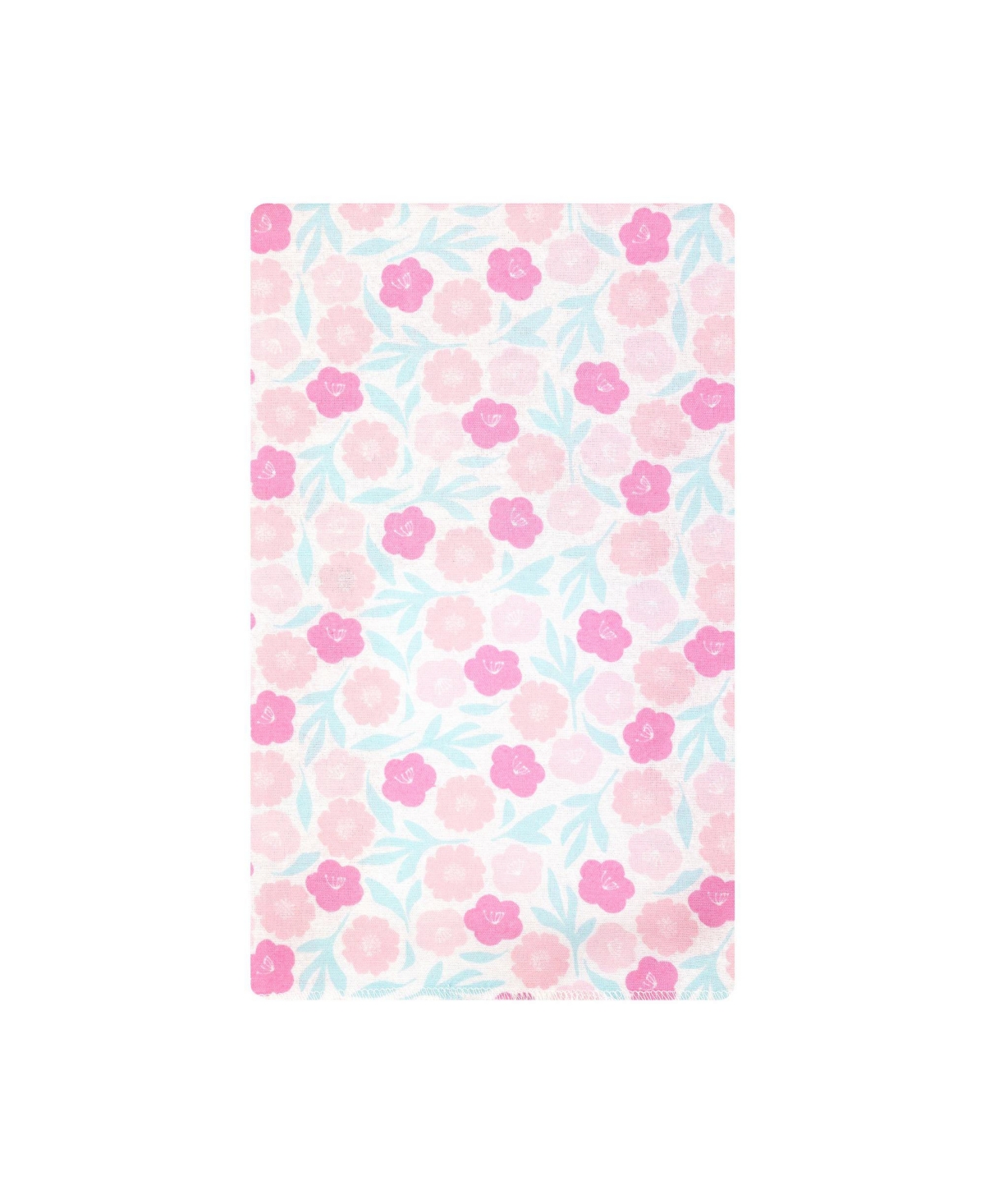 Hudson Baby Infant Girls Cotton Flannel Burp Cloths 12-Pack Bundle, Pink Daisies, One Size