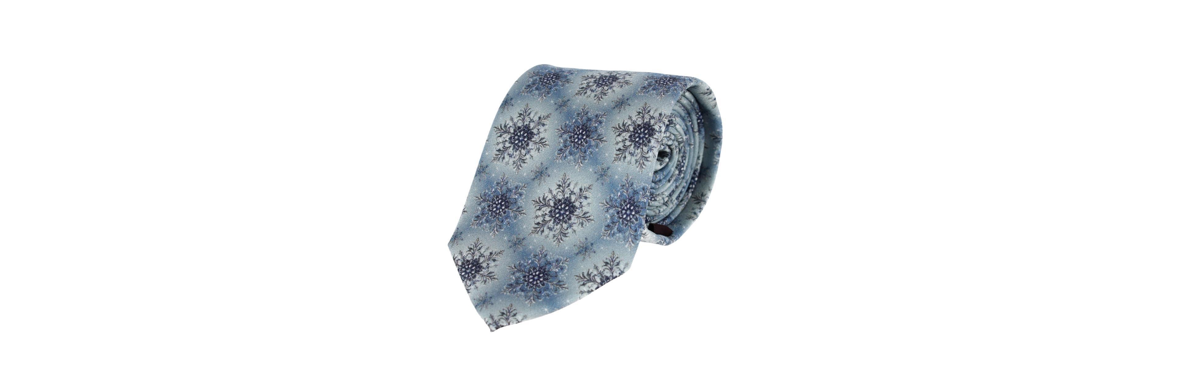 Trafalgar Big & Tall Clarence The Classy Snowflake Silk Holiday Necktie