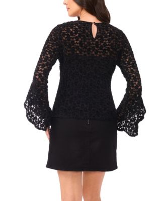Women's Lace Ruffle Detail Top