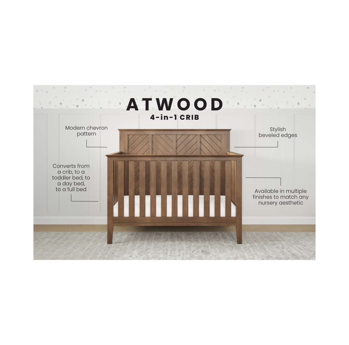 Child Craft Atwood 4-in-1 Convertible Crib