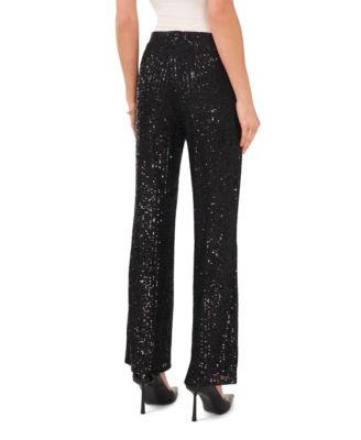 Women's Pull-On Sequin Flare Pants