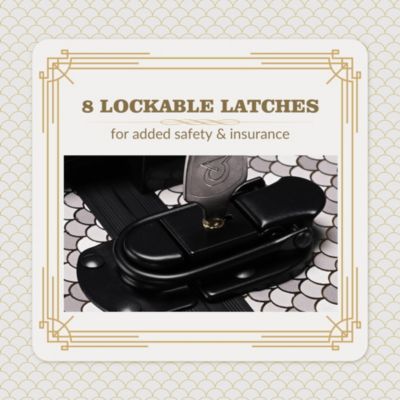 Rolling Makeup Train Case 4in1 Professional Travel Art Deco Graphite