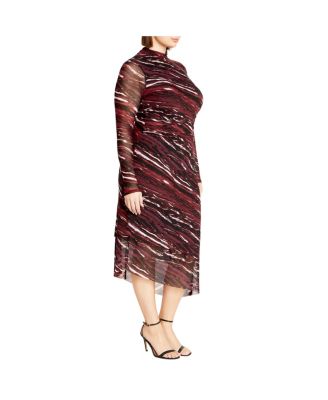 Plus Size Mesh Miranda Print Dress
