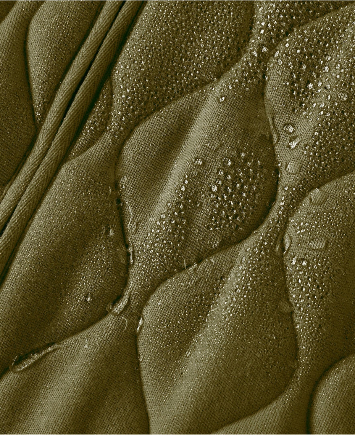 Lands' End Plus RainDefense Serious Sweats Quilted Full Zip Jacket