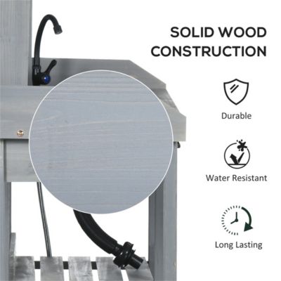 Practical Garden Workbench with Open Storage for Outdoor Tasks