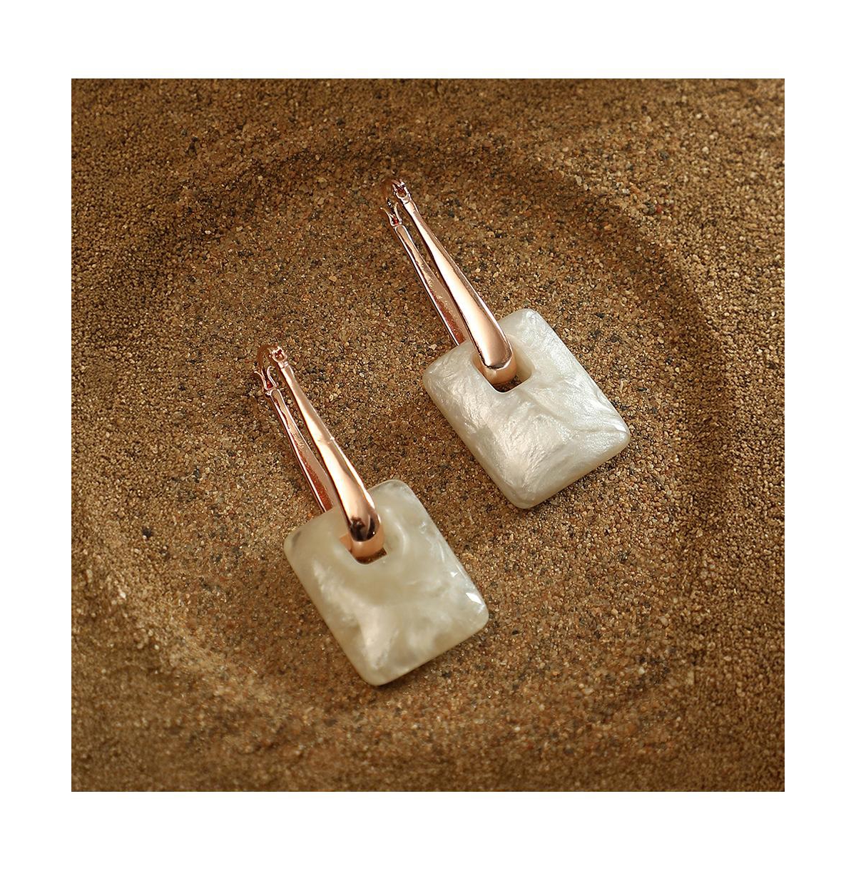 Women's The Puffer-Glaze Hoop Earrings - Rose Gold