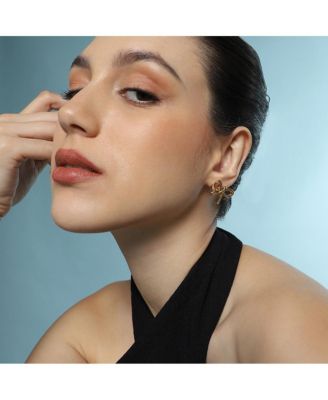 Women's The Bow-Knot Stud Earrings - California Gold