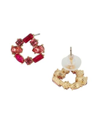 Women's The Crystal-Teardrop Stud Earrings - Fuchsia Pink