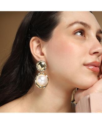 Women's The Roma-Perle Drop Earrings - California Gold