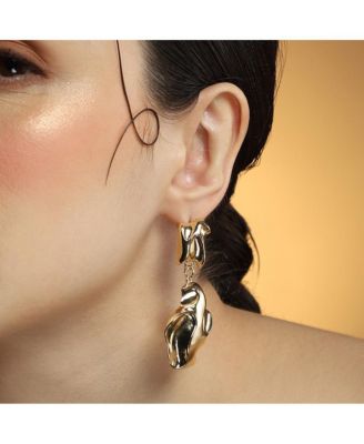 Women's The Eroded Drop Earrings - California Gold