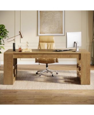 Wood Gaming Table,Two Person Desk, Double Computer Office Desk