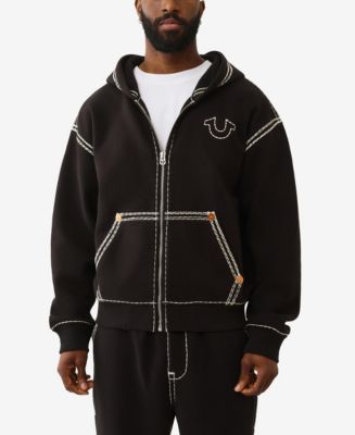 True Religion Men's Super Long-Sleeve Zip-Up Hoodie - Macy's