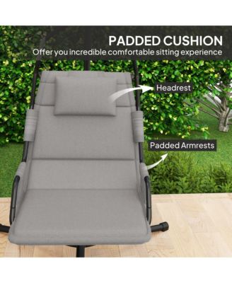 Hanging Hammock Swing Chair with PA Coating Cushion, Dark