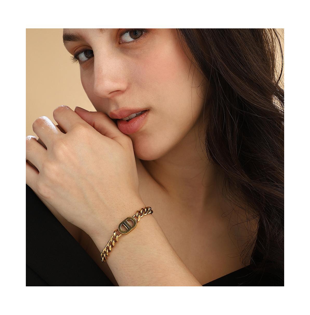 Women's The Curved-Link Chain Bracelet - California Gold