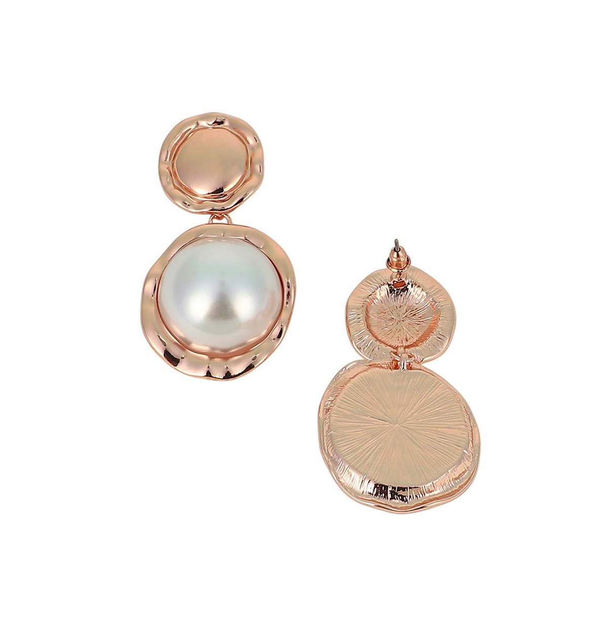 Women's The Roma-Perle Drop Earrings - Rose Gold