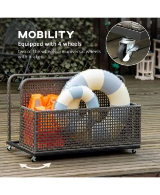 Pool Float Storage with Wheels, Pool Caddy, Dark