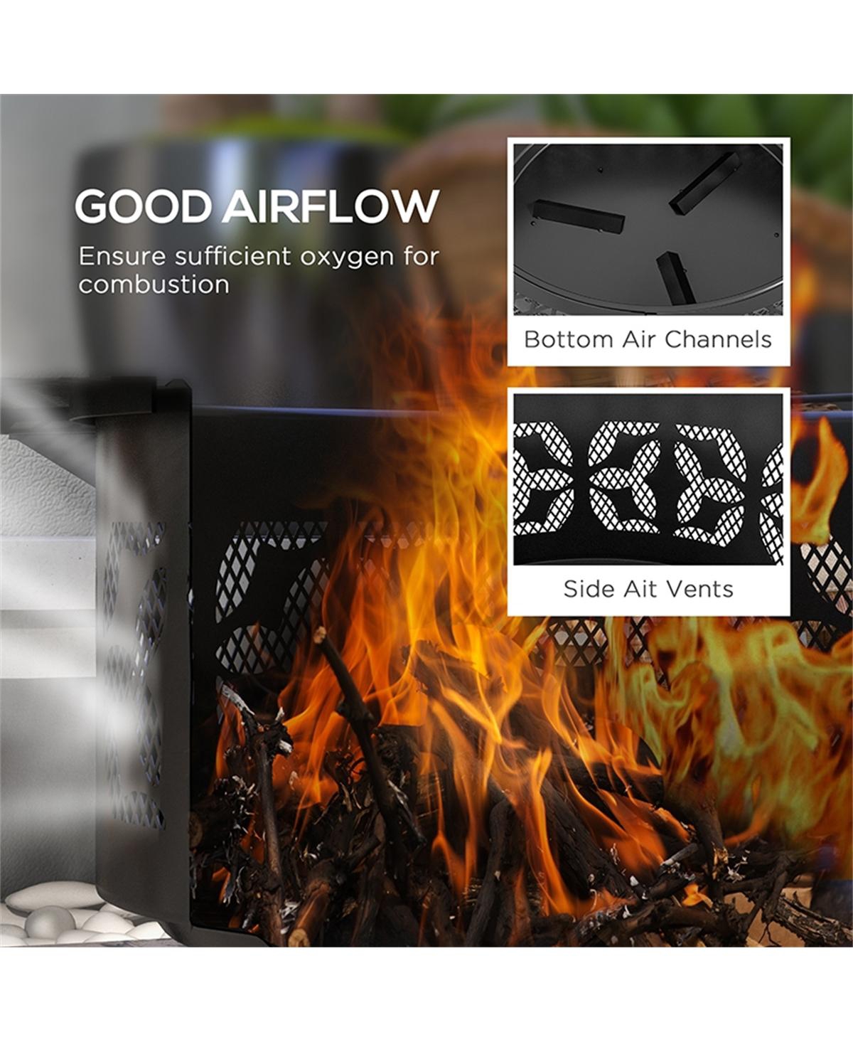 Slickblue Outdoor Fire Pit for Patio, Backyard, or Garden Gatherings