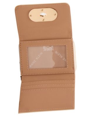 Oval Turn lock Trifold Wallet