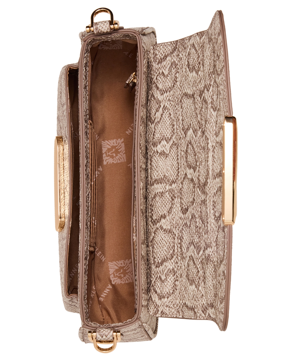 Anne Klein Crescent Small Shoulder Bag In Animal Print