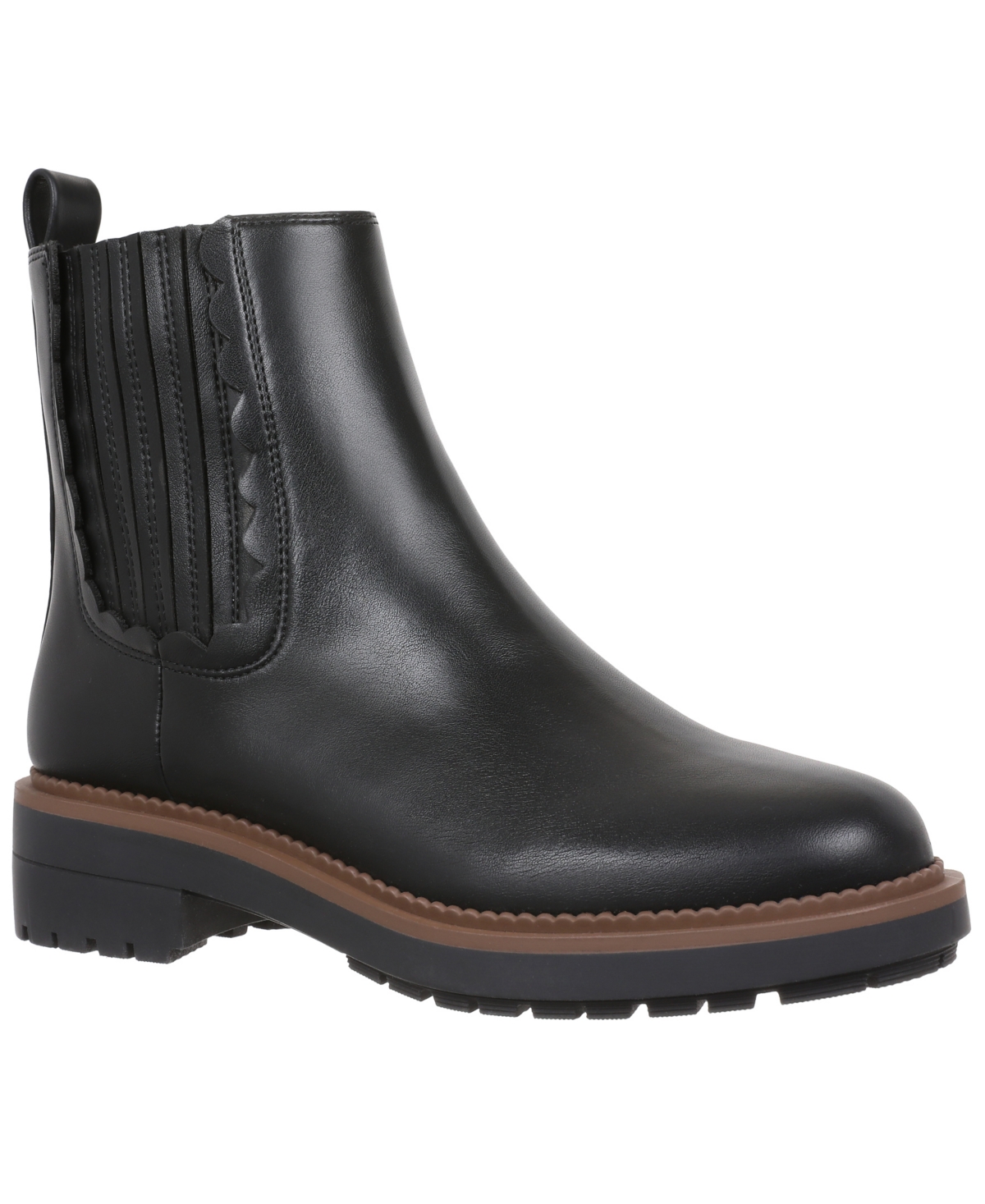 On 34th Women's Solanaa Lug Round Toe Booties, Macy's Exclusive In Black