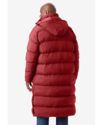 Big & Tall Long Quilted Puffer Coat