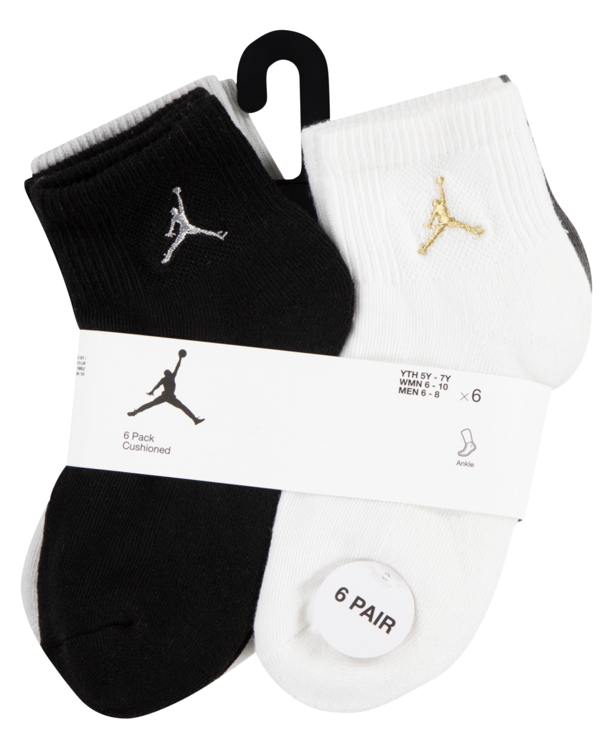Jordan Big Boys 6-Pk. Ankle Socks