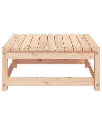 Footstool Natural Pine Solid Pinewood 27.6 x 27.6 in Modular