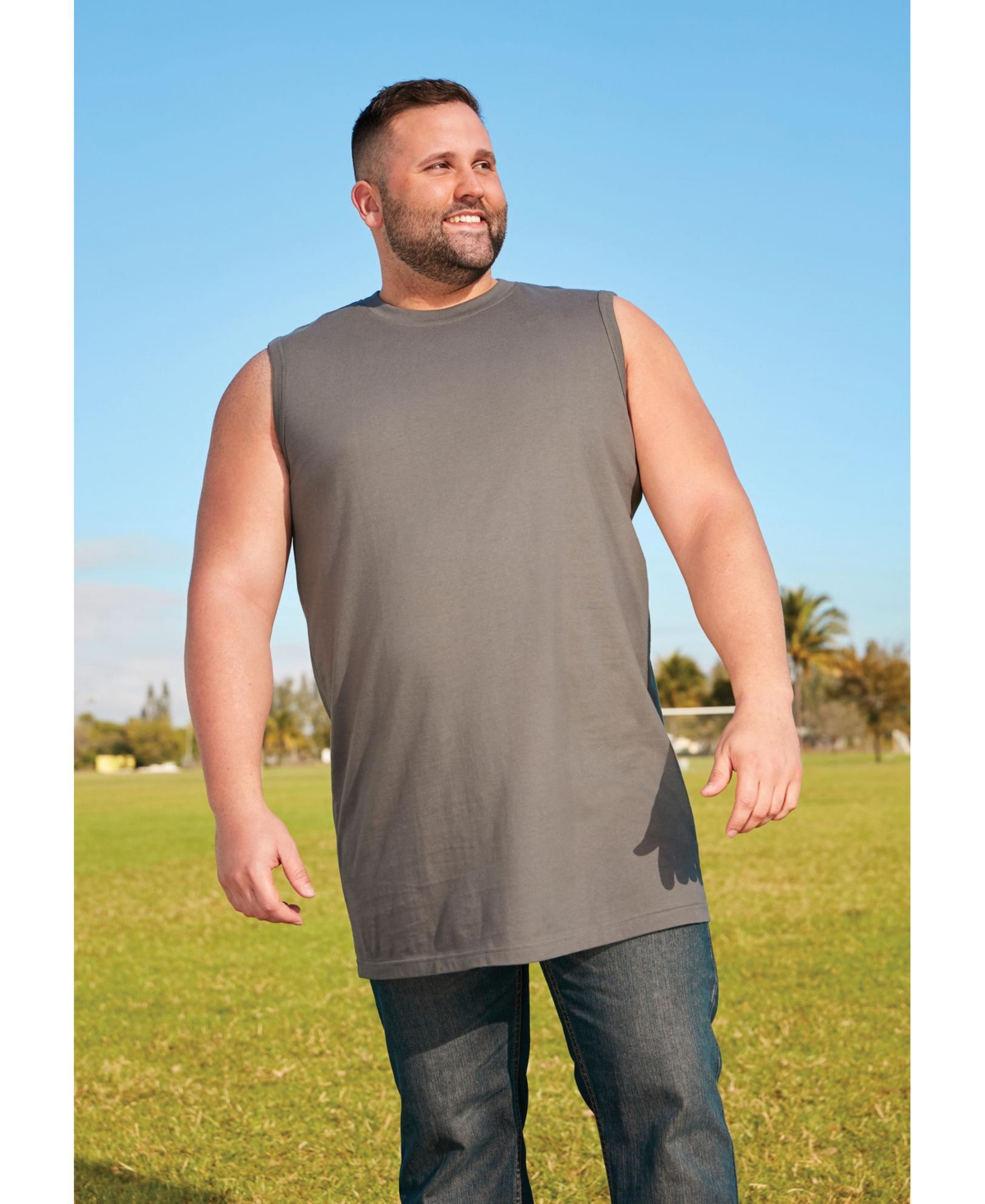 Boulder Creek Big & Tall by KingSize Longer-Length Heavyweight Muscle Tee
