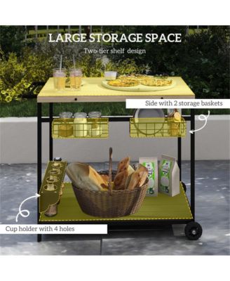 Outdoor Bar and Serving Cart for Patio or Deck Entertaining