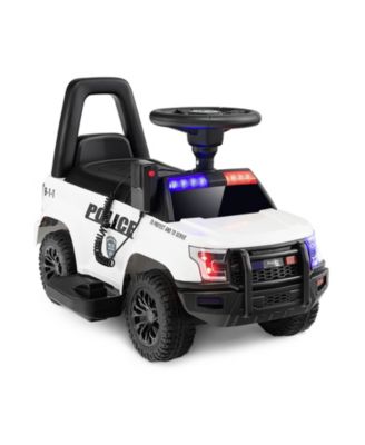 6V Kids Ride On Police Car with Real Megaphone and Siren Flashing Lights