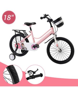 18-Inch Kids Bike with Anti-Pinch Chain Guard & Anti-Tip Training Wheels for All-Round Protection