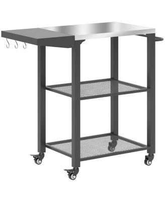 Multi-Functional Camping and Grill Cart for Outdoor Patio