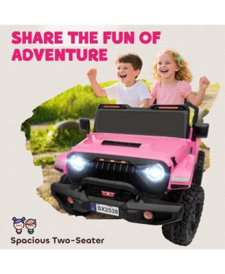 24V Ride on Truck Car with 2-Seater, Electric Car with 4 Motors,