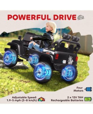 24V Ride on Truck Car with 2-Seater, Electric Car with 4 Motors,