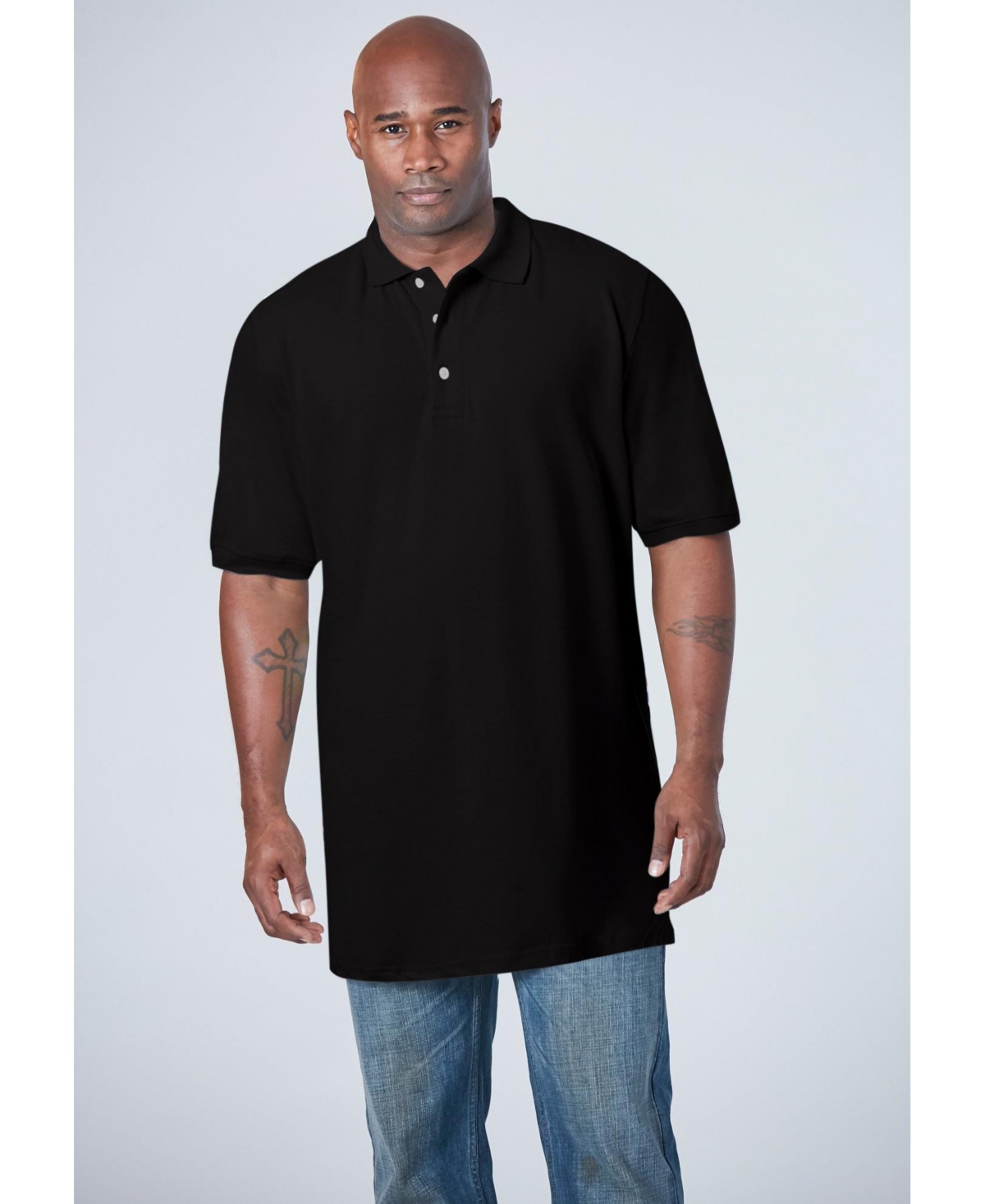 Liberty Blues Big & Tall by KingSize Longer-Length Shrink-Less Cotton Polo