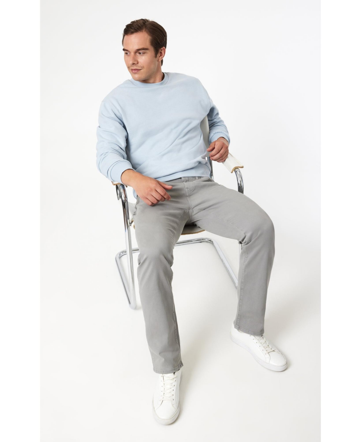 Mavi Jeans Men's Zach Straight Leg Stormy Casual Twill